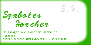 szabolcs horcher business card